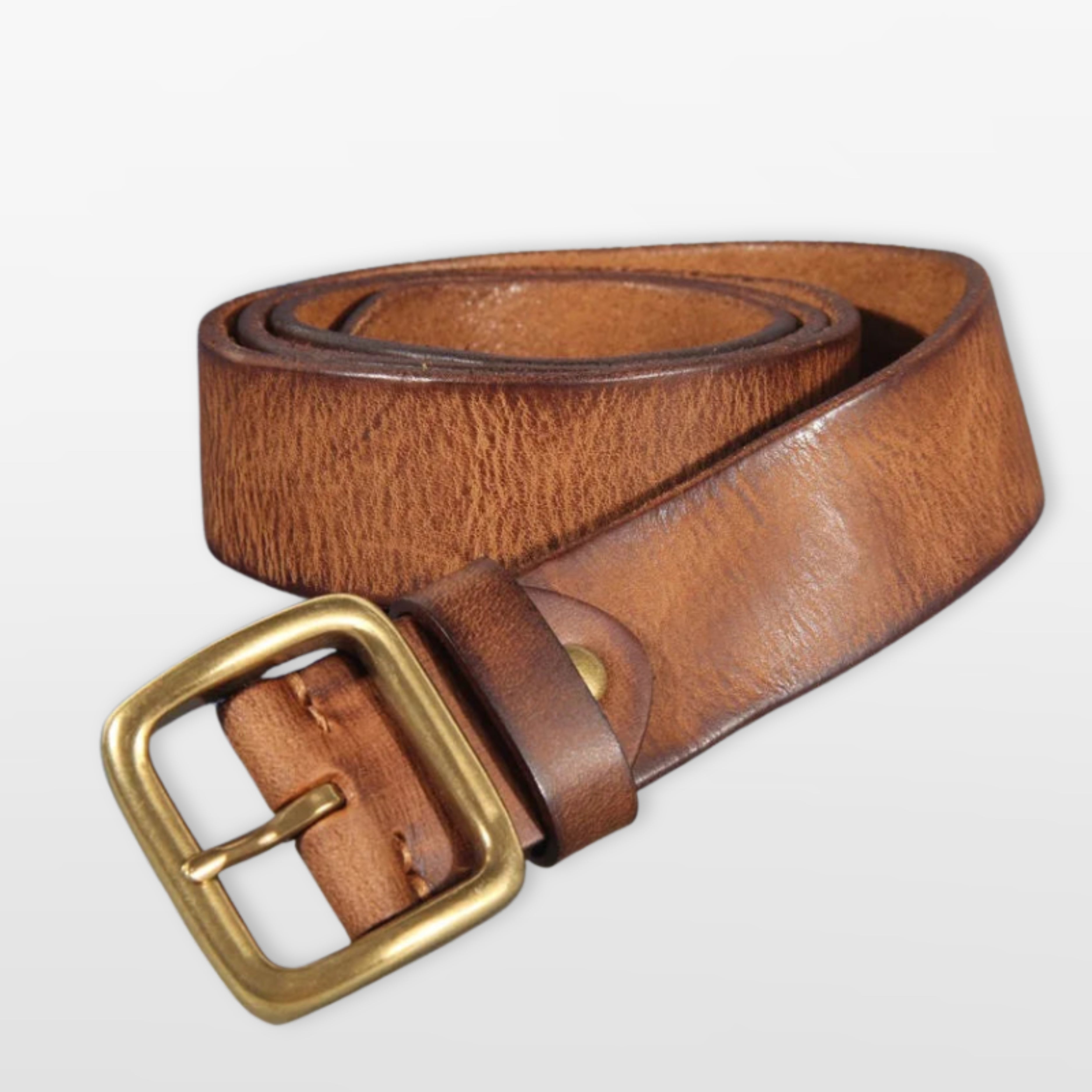 Men’s Leather Belt Casual Buckle Vintage Style