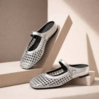 Women’s Woven Mary Jane Mule Flats