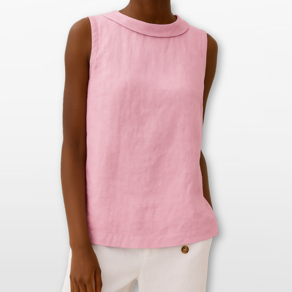 Women Sleeveless Blouse Elegant Minimal Top