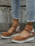 Women's Platform Espadrille Buckle Sandals