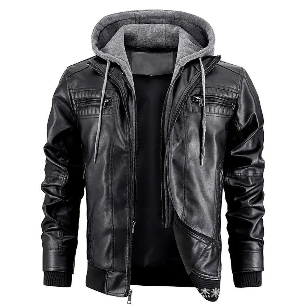 Men's Hooded Short Zip Jacket
