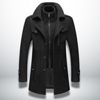 Men’s Layered Stand-Collar Coat