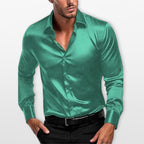 Men’s Satin Dress Shirt Slim Fit