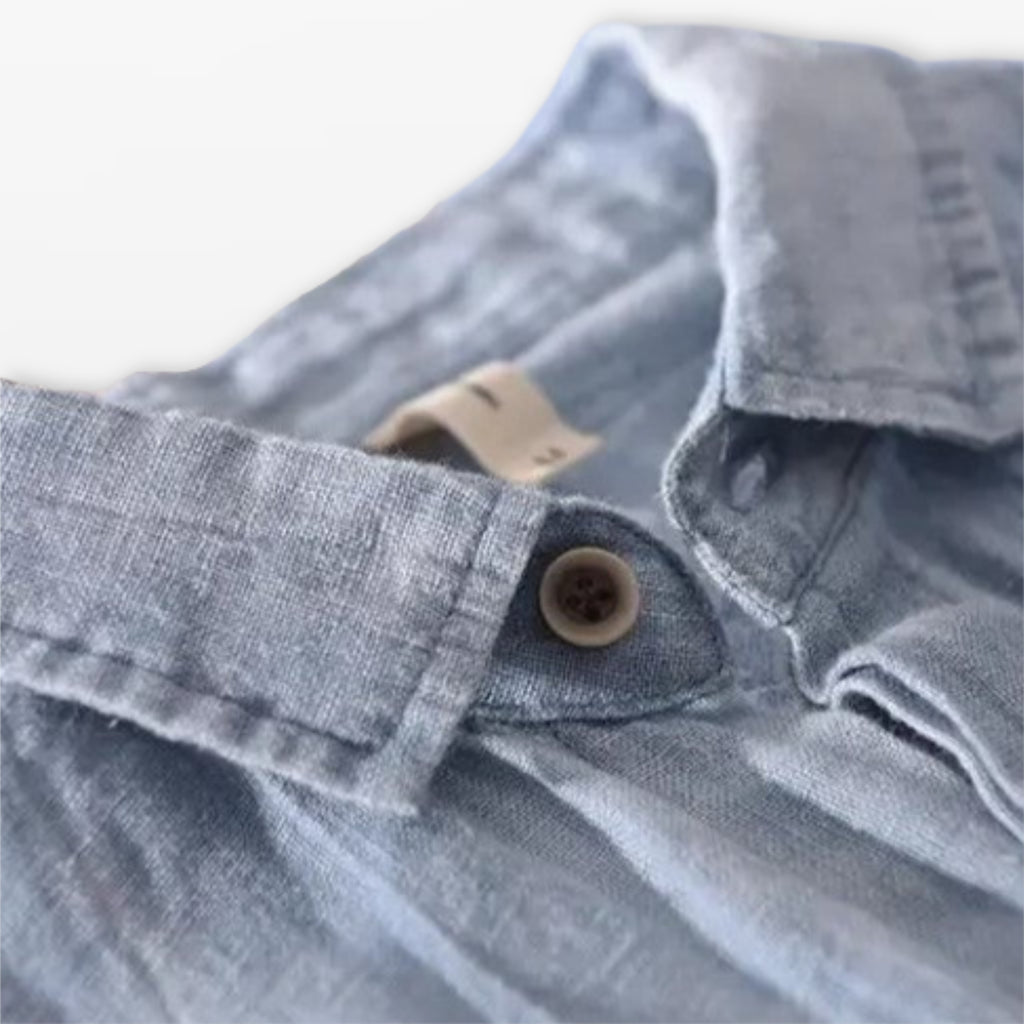 Men’s Linen Shirt Casual Short Sleeve