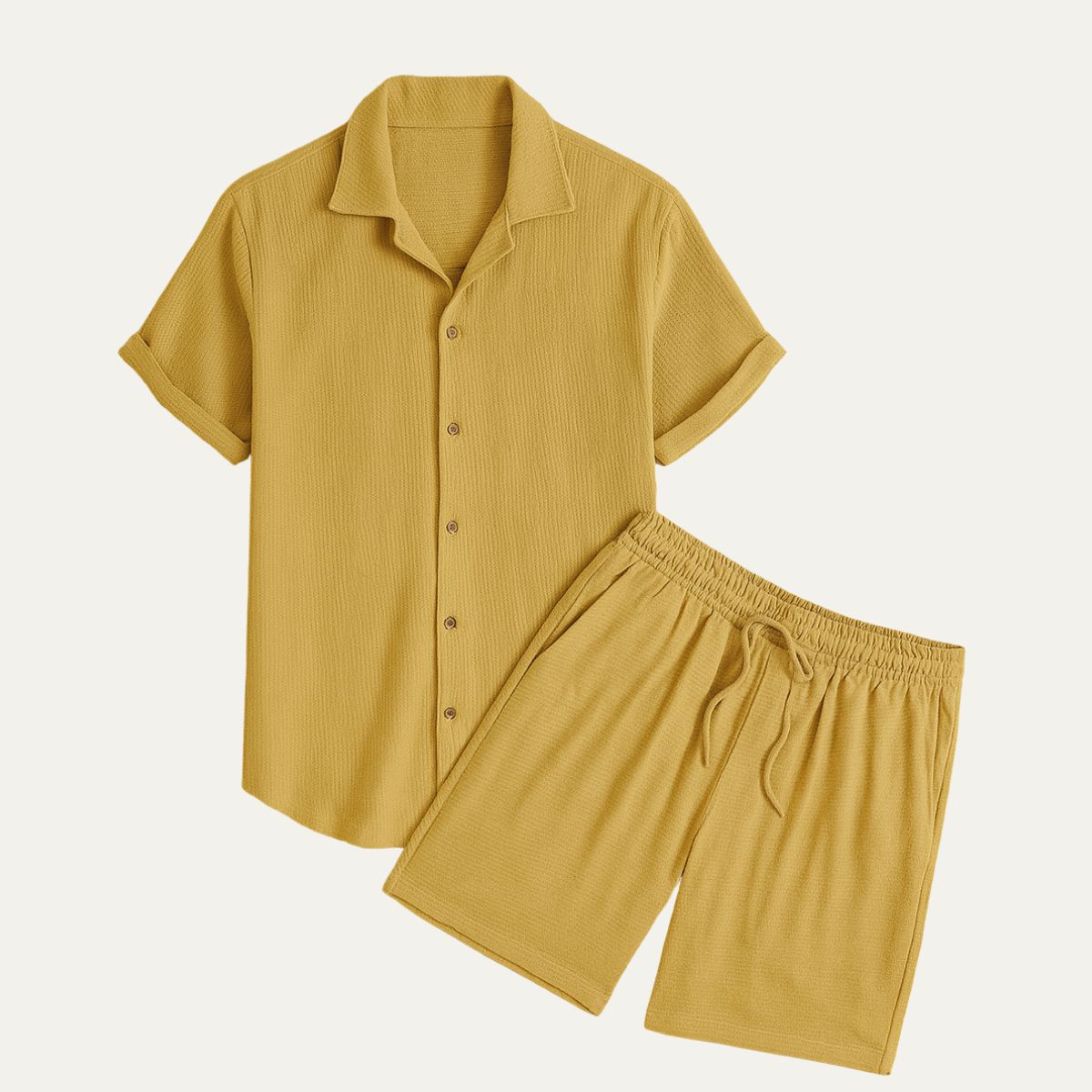 Men’s Short-Sleeve Shirt and Shorts Set