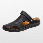 Men’s Leather Sandals Closed Toe Breathable