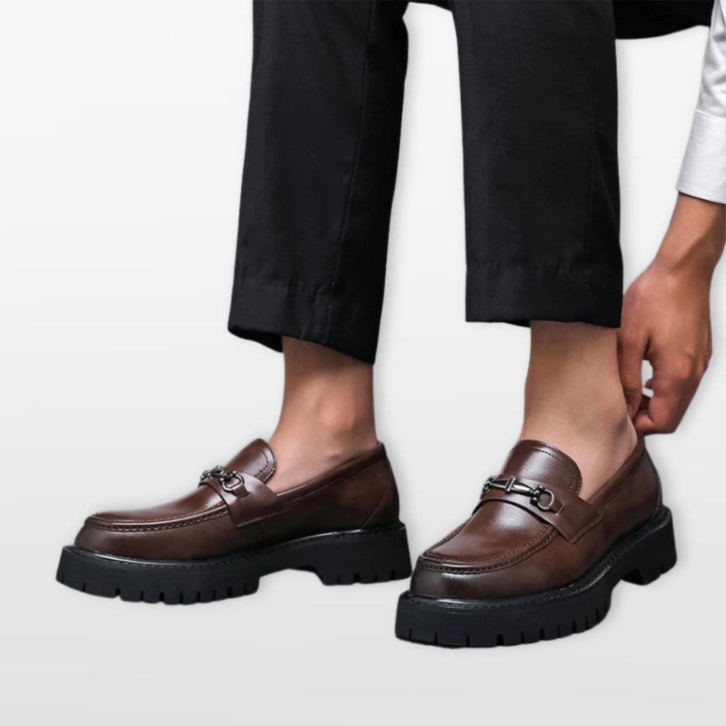 Men’s Chunky Loafers Platform Slip-On Shoes