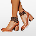 Women Ankle Strap Block Heel Pumps
