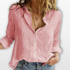 Women Casual Button Blouse Relaxed Fit