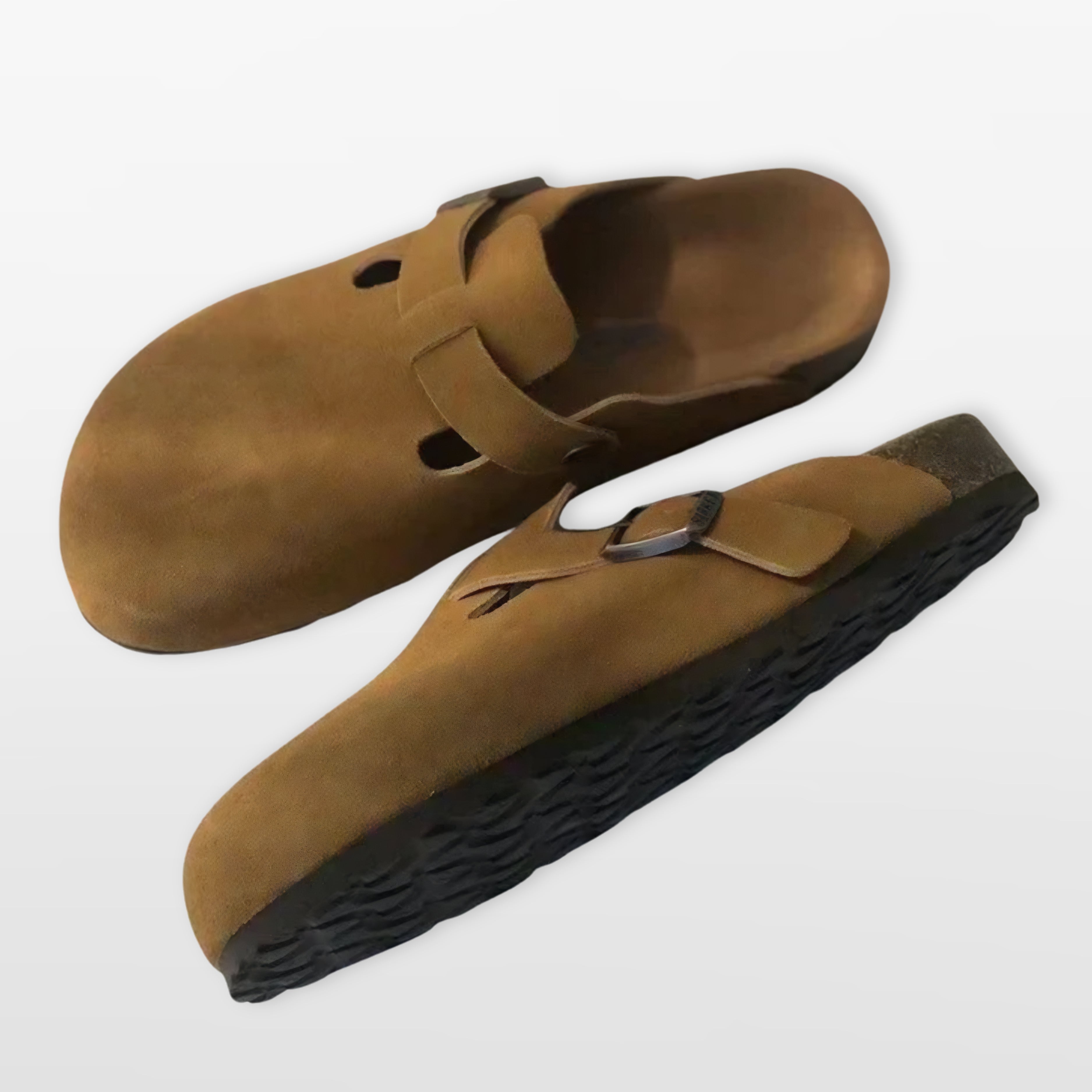 Men’s Suede Clogs Adjustable Strap Mules