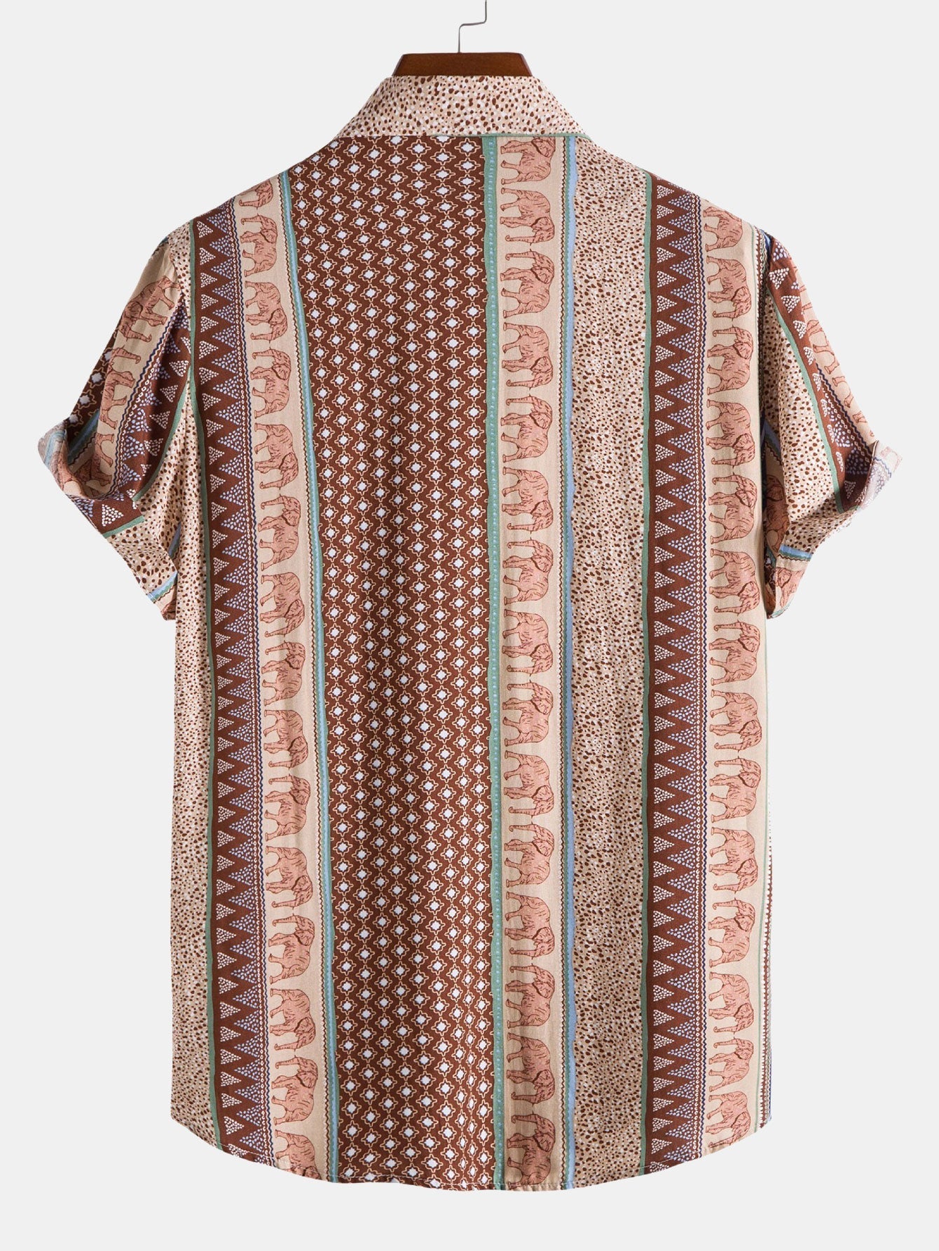 Men’s Relaxed Elephant Print Resort Shirt