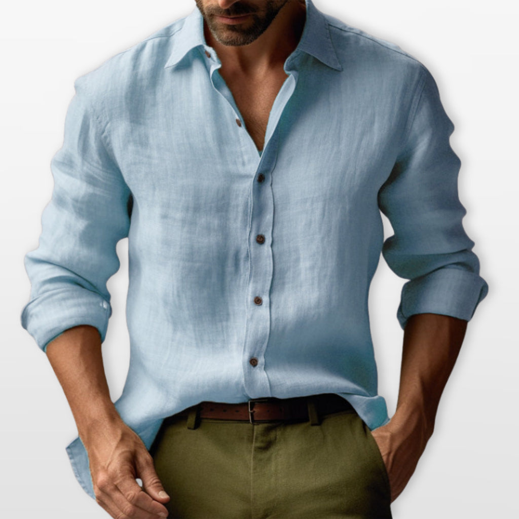 Men’s Casual Linen Button Shirt