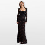 Women Lace Bodycon Maxi Dress