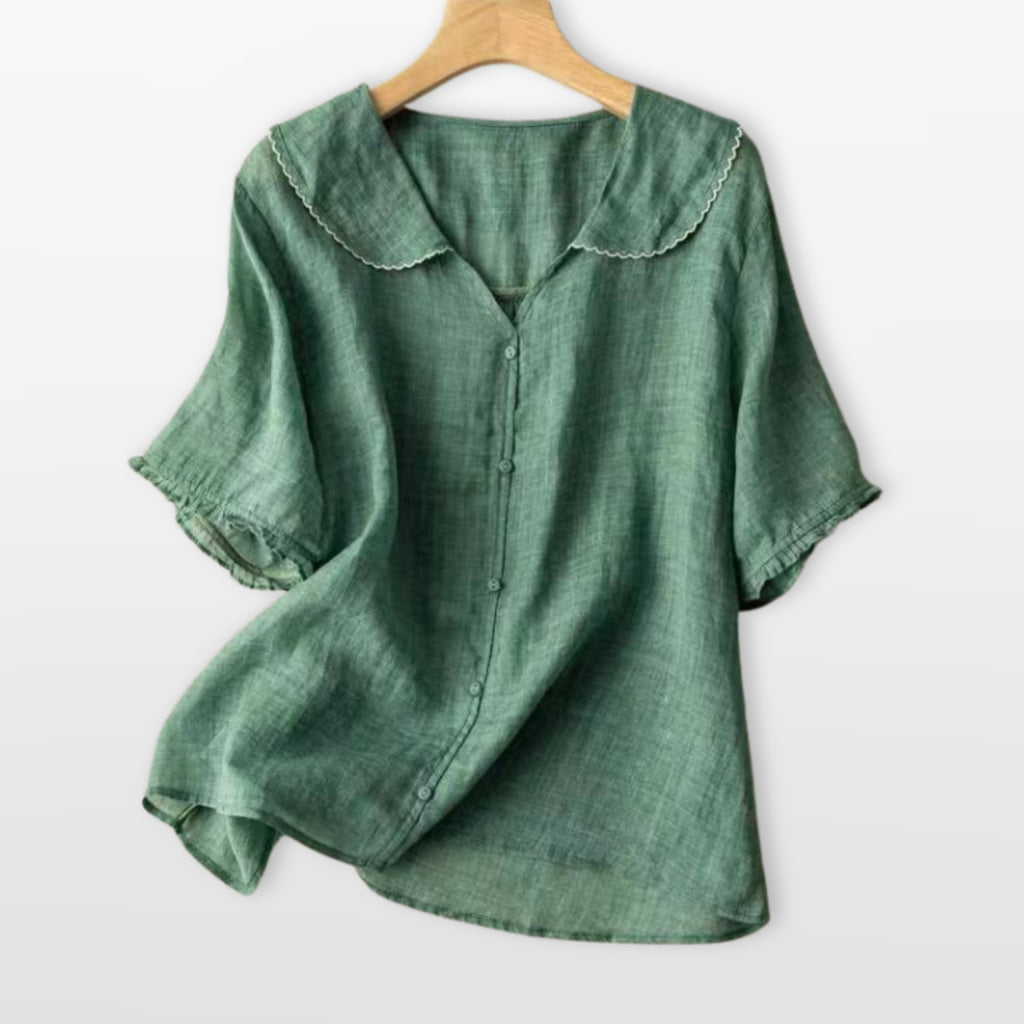 Women’s Button Front Blouse Relaxed Fit