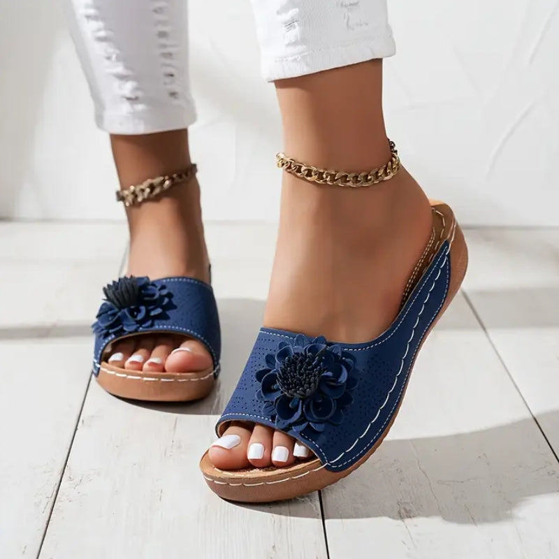 Women’s Floral Comfort Wedge Sandals