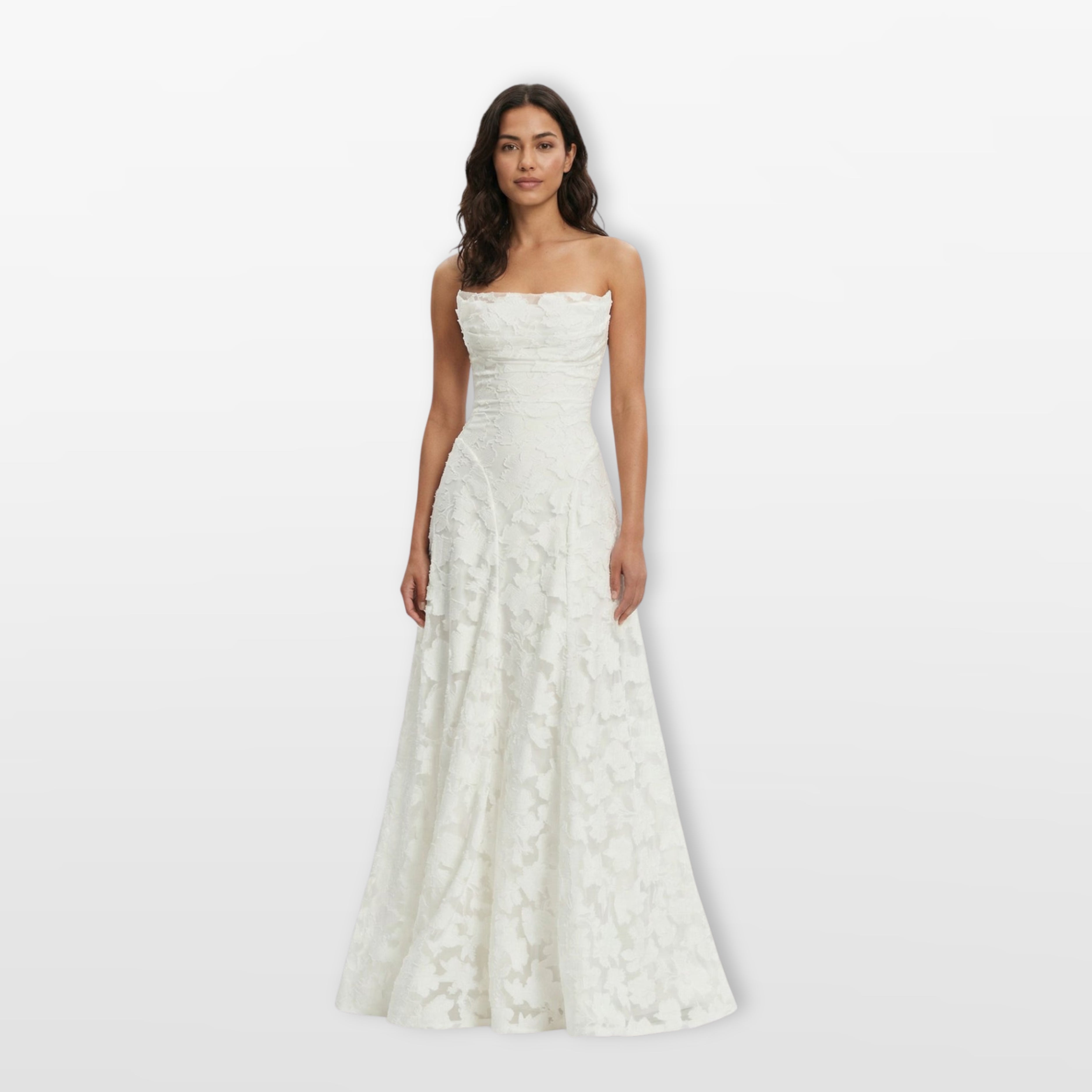 Women’s Lace Back Evening Dress A Line Maxi