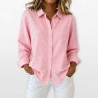 Women Relaxed Button Up Shirt