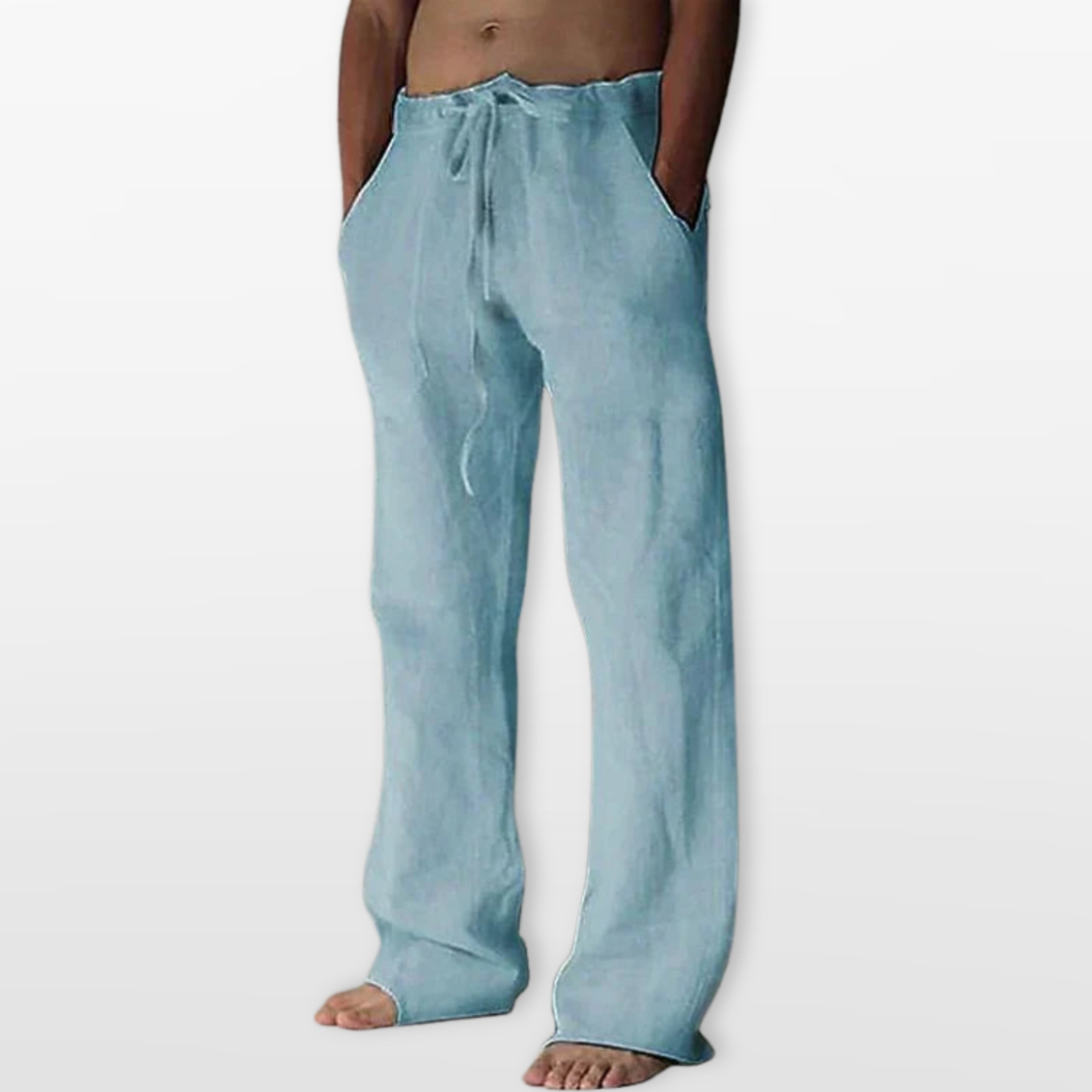 Men’s Wide Leg Pants Drawstring Trousers