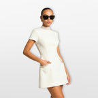 Women’s Pearl Trim Mini Dress