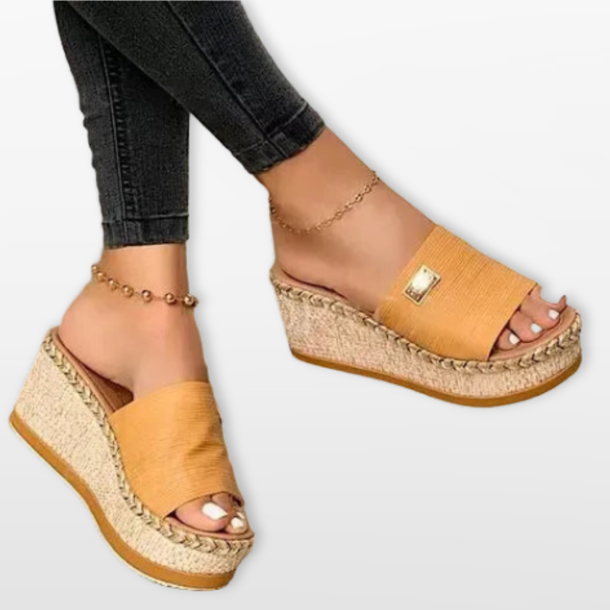 Women Orthopedic Platform Wedge Slide Sandals