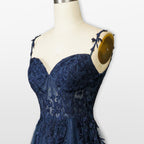Women’s Lace Tulle Evening Dress Sweetheart Slit