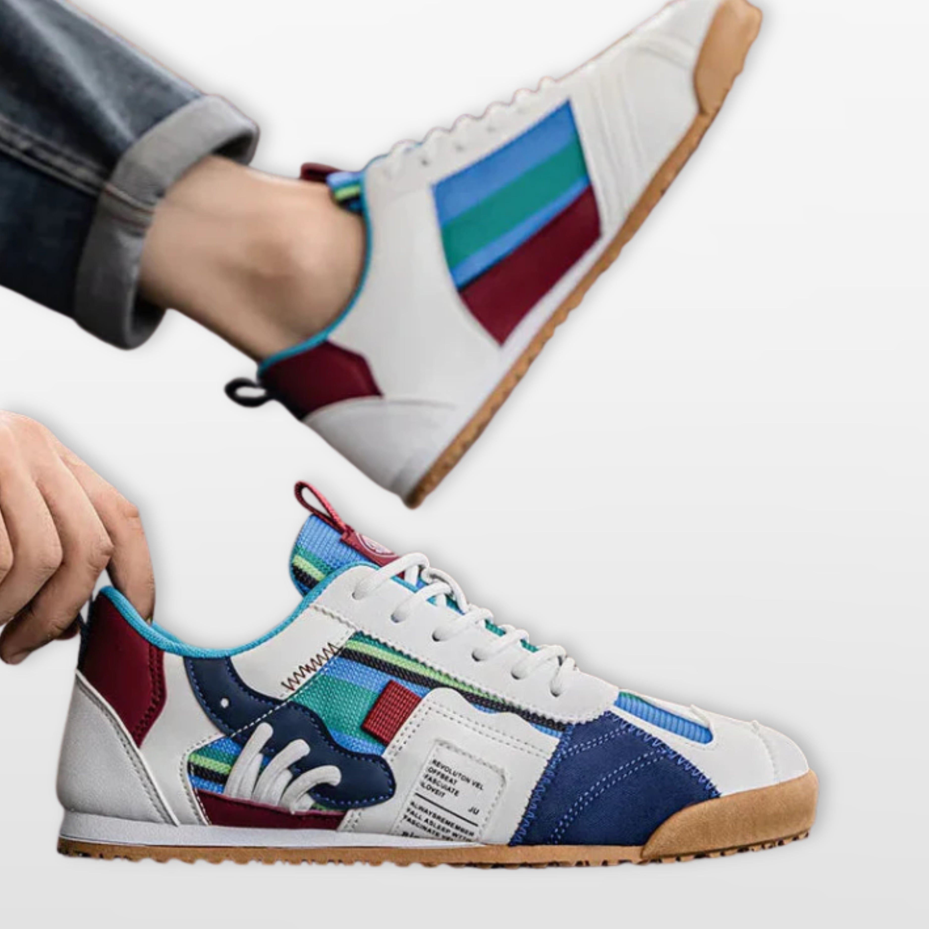 Men’s Color Block Sneakers Retro Trainers