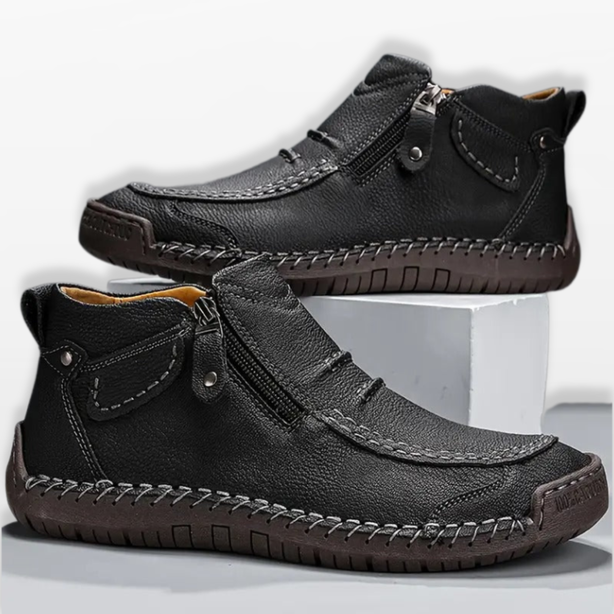 Men Orthopedic Leather Casual Ankle Shoes