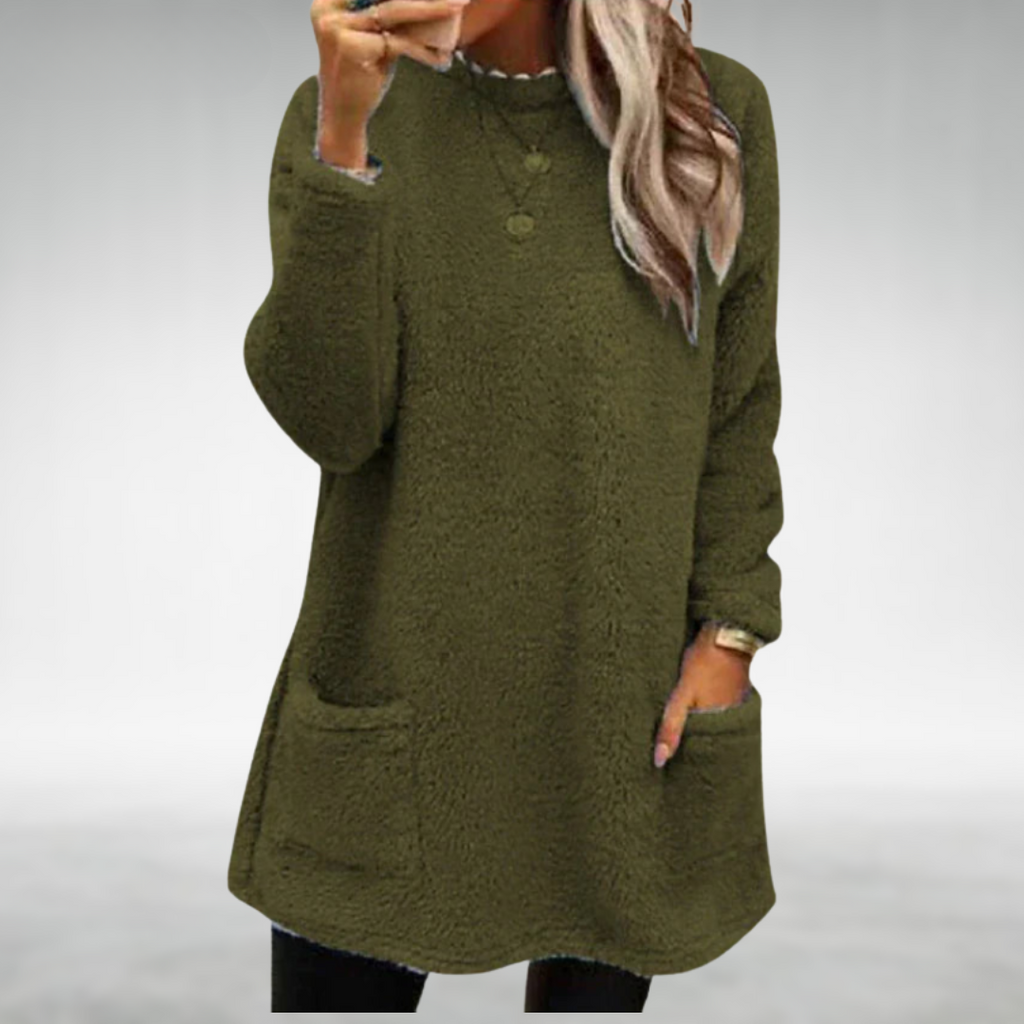 Women’s Textured Pocket Tunic Sweater