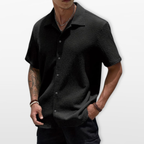 Men Textured Short Sleeve Casual Shirt
