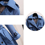 Women's Belted Double-Breasted Trench Coat