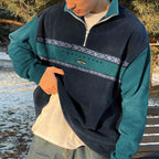 Men’s Quarter Zip Patterned Pullover