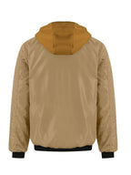 Men’s Hooded Jacket with Plaid Trim