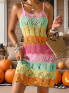 Women’s Colorful Crochet Beach Cover Up Dress