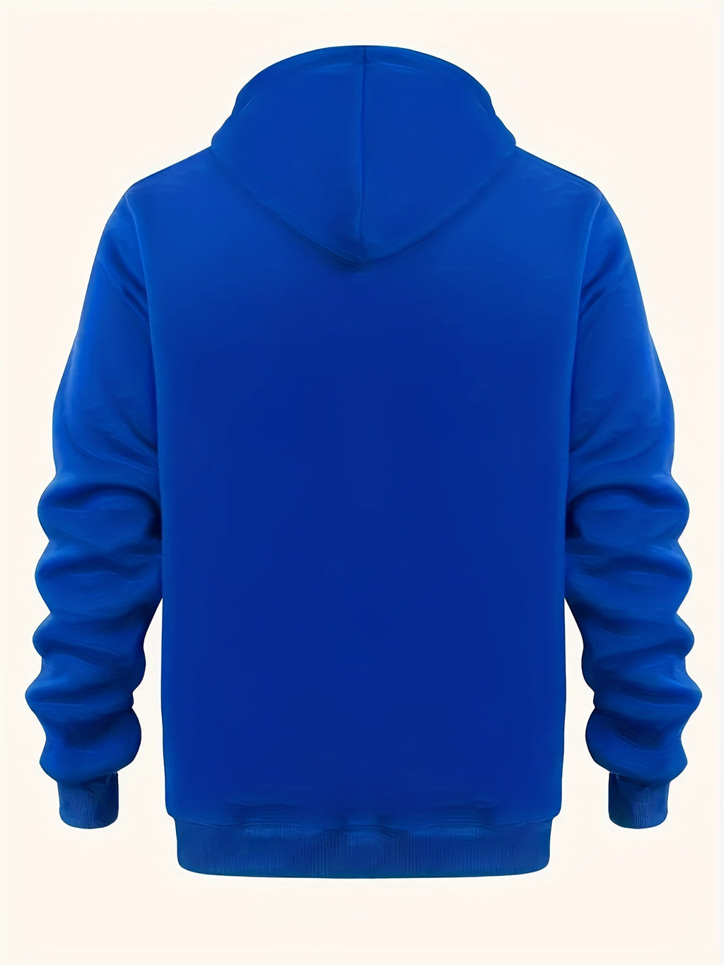 Men's Full-Zip Hooded Sweatshirt with Sleeve Detail