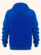 Men's Full-Zip Hooded Sweatshirt with Sleeve Detail