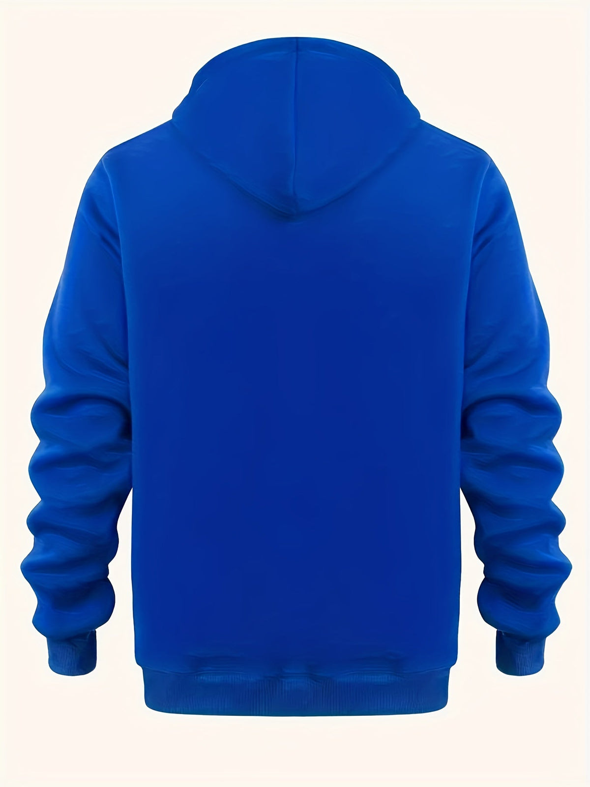 Men's Full-Zip Hooded Sweatshirt with Sleeve Detail