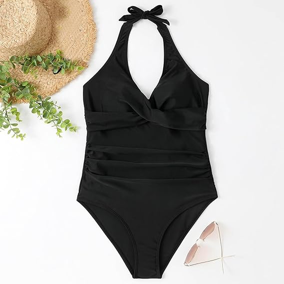 Women's Halter Tummy Control Swimsuit
