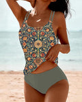Women's Printed Tankini Swimsuit Set
