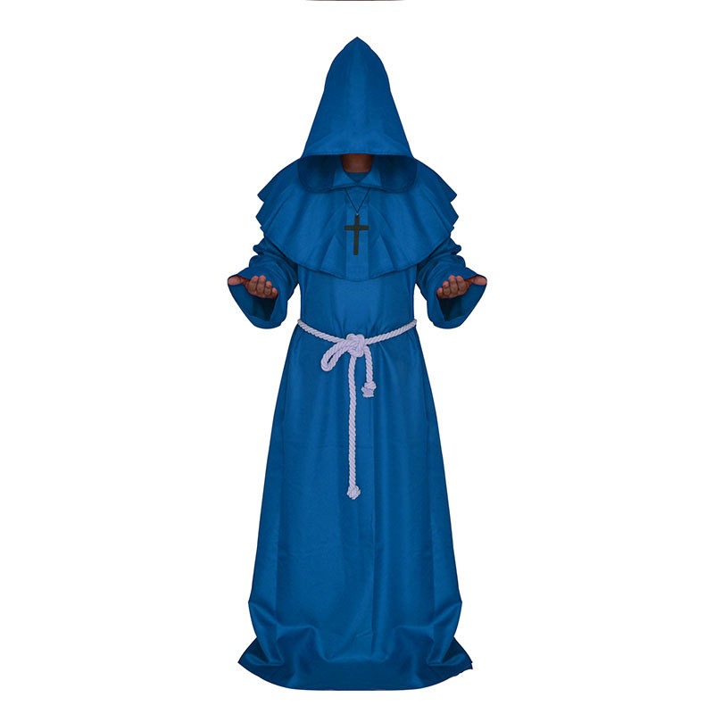 Unisex Halloween Hooded Monk Costume Robe