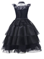 Women’s Halloween Wednesday Costume Dress Set