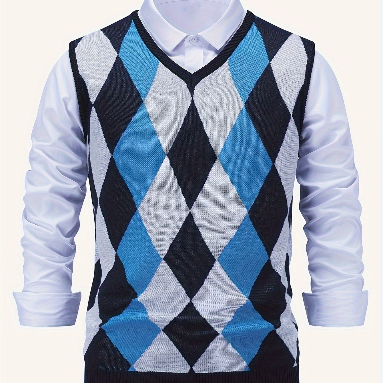 Men’s Stylish Argyle Sweater Vest