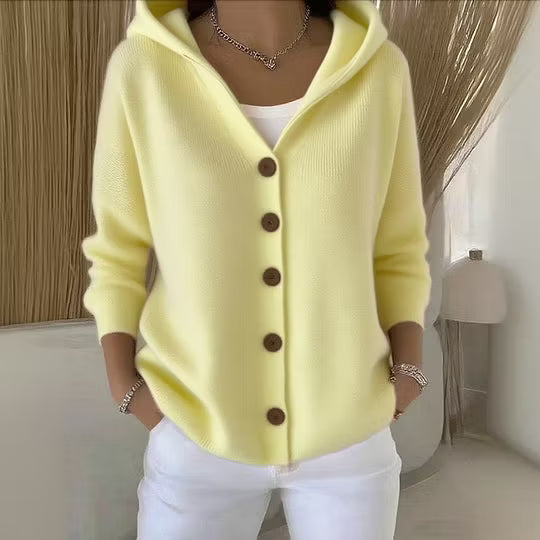 Women’s Hooded Button-Front Cardigan