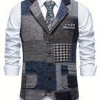 Men’s Formal Patchwork Vest