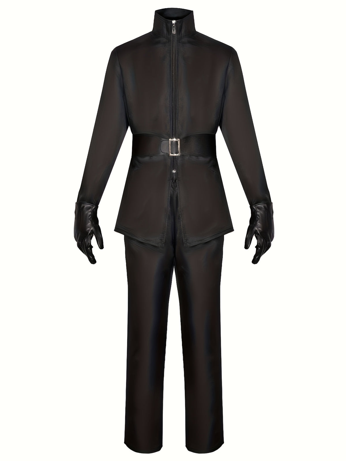 Men’s Halloween Hooded Villain Costume with Cape