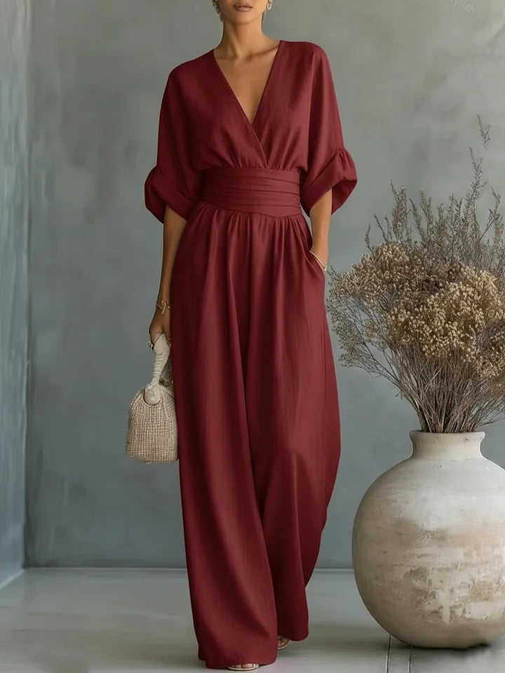 Women's Wrap Maxi Jumpsuit