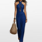 Women’s Halter Maxi Dress Elegant Vacation
