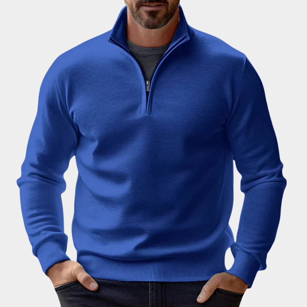 Men’s Long-Sleeve Quarter-Zip Sweater