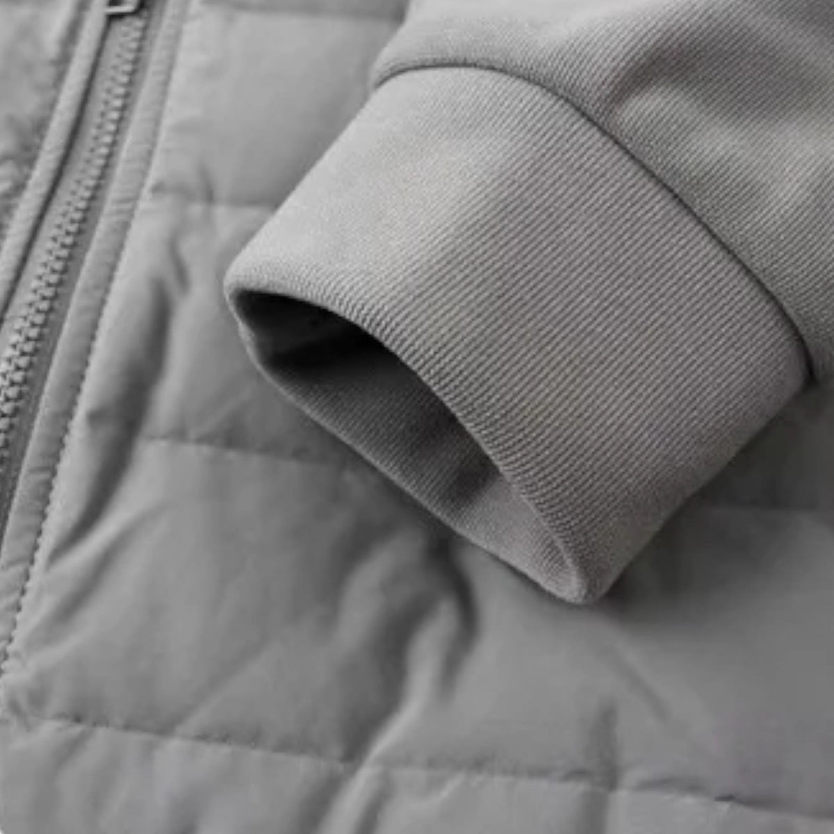Men's Hooded Quilted Zip-Up Jacket