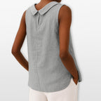 Women Sleeveless Draped Blouse