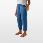 Women’s Relaxed Cropped Pants Elastic Waist